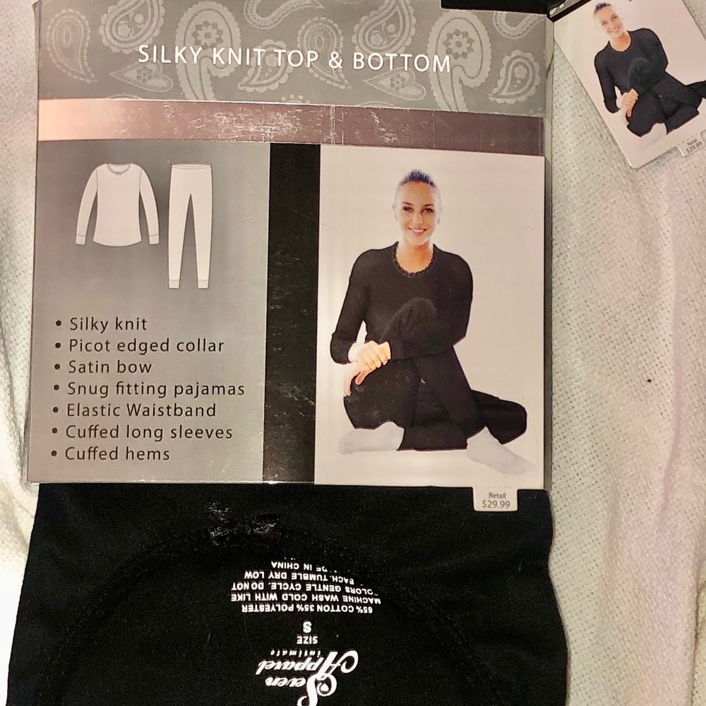 NWT black pajamas / lounge / layering set